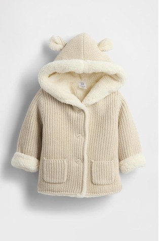 Podstavljen kardigan za bebe