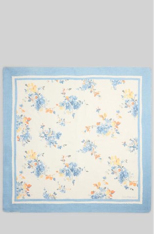 Floral Linen-cotton Scarf