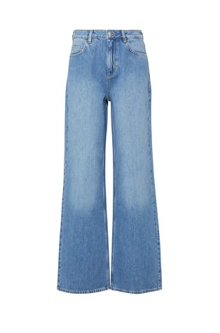 Široke jeans hlače s visokim strukom