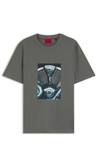 Cotton-jersey T-shirt with print