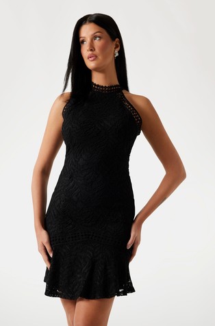 Mini haljina bez rukava od čipke