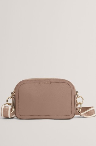 Webbing Leather Crossbody Bag