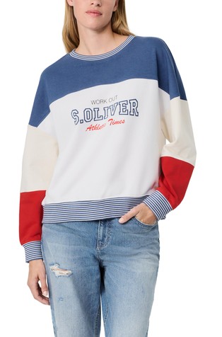 s.Oliver x Heidi Klum logo pulover s raznobojnim blokovima