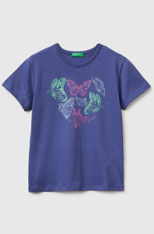 T-shirt with print and glitter