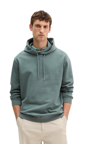 Pamučni pulover s otisnutim logotipom na kapuljači