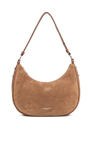 Suède large shoulder bag in suede