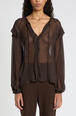 Viskozna bluza s volanima