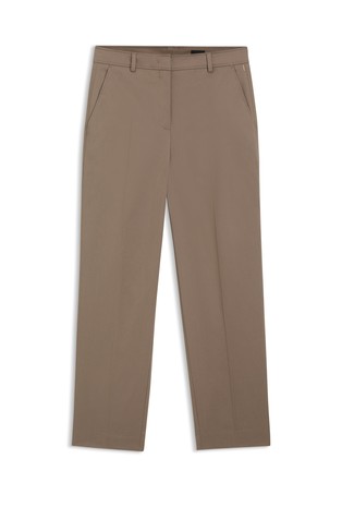 Tapered-fit cropped trousers in stretch cotton