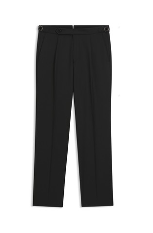 Tapered-fit trousers in virgin-wool serge