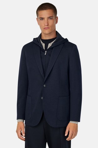 Sako od mješavine vune s uklonjivim umetkom s kapuljačom