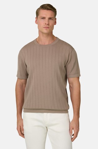 Pletena majica kratkih rukava od pamuka i svile