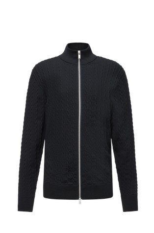 Strukturirano pleten kardigan od mješavine pamuka