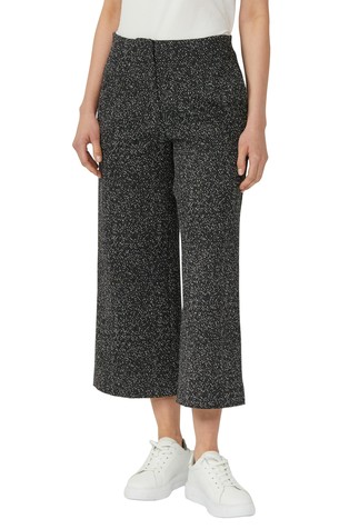 Jersey culottes with a herringbone pattern