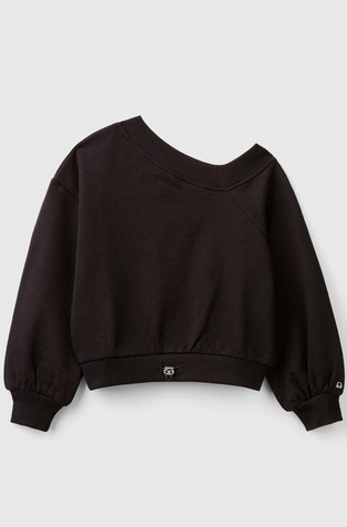 Pamučni pulover s asimetričnim izrezom