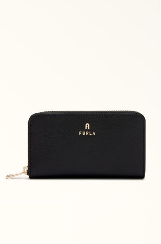 Leather zip-around wallet