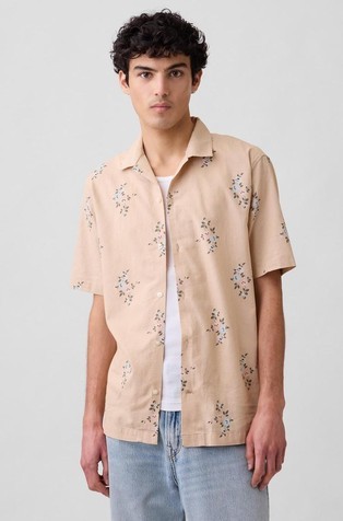 Linen-Blend Vacay Shirt in Standard Fit