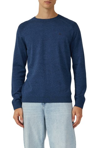 Mouliné knit sweater with raglan sleeves