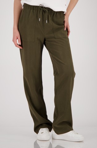 Wide leg drawstring trousers