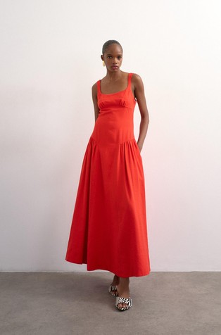 TSVIOLA duga haljina bez rukava od mješavine viskoze