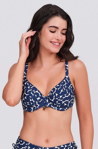 Patterned bikini top