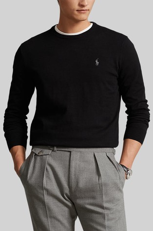 Slim fit pleten pamučni pulover