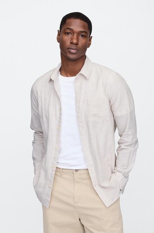 Muška košulja od mješavine lana