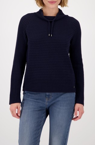 Ribbed cotton-blend sweatshirt