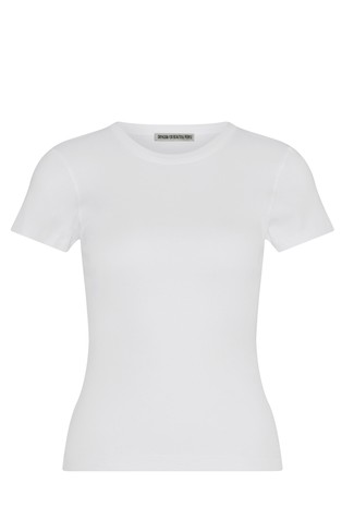 Rebrasta pamučna majica kratkih rukava