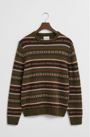 Pleten pulover s Fair Isle uzorkom