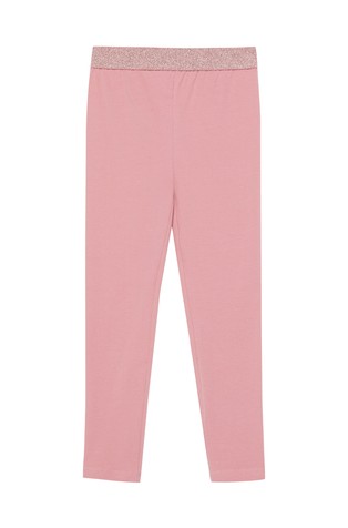 Leggings with glitter waistband