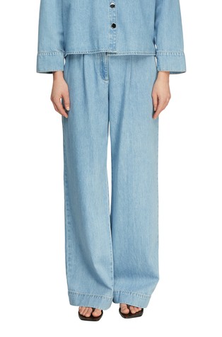 Široke jeans hlače od pamuka i liocela