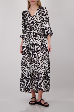 Viskozna haljina s leopard uzorkom