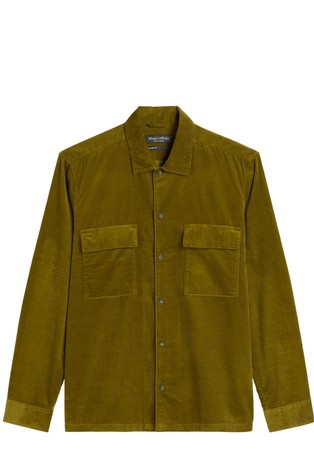 Regular fit baršunasta košulja od organskog pamuka