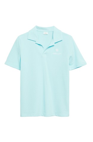 Structured polo shirt with embroidery