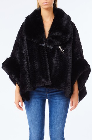 Pončo od umjetnog krzna