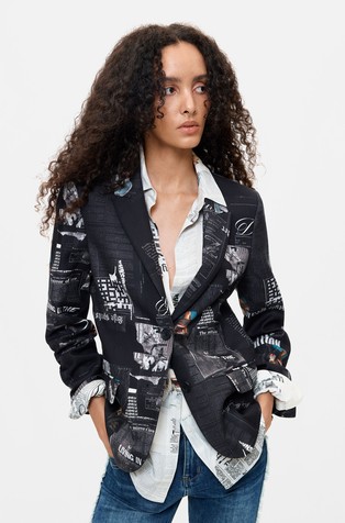 Sako s patchwork printom