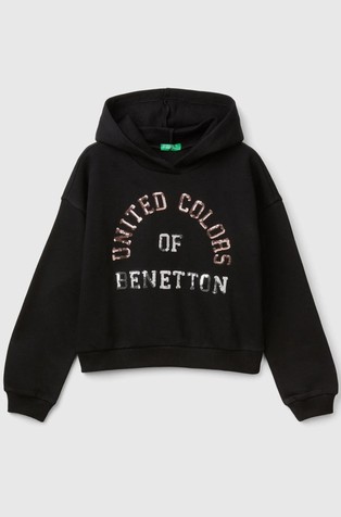 Pulover s kapuljačom i šljokicama