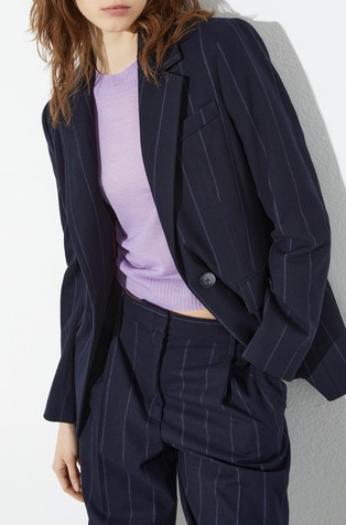 Pinstriped flannel blazer