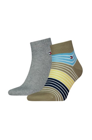 Short socks 2-pack with stripes