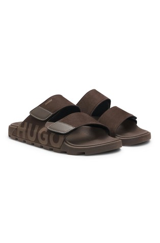 Natikače od umjetne brušene kože s logotipom