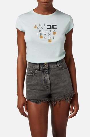 Majica od jerseya s logotipom i resicama