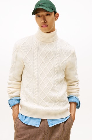 Pleten pulover od mješavine s kašmirom