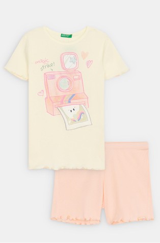 Pamučna pidžama kratkih rukava