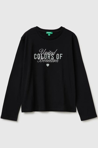 Long-sleeved T-shirt with logo embroidery