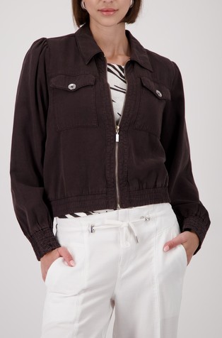 Shirt jacket in lyocell and linen