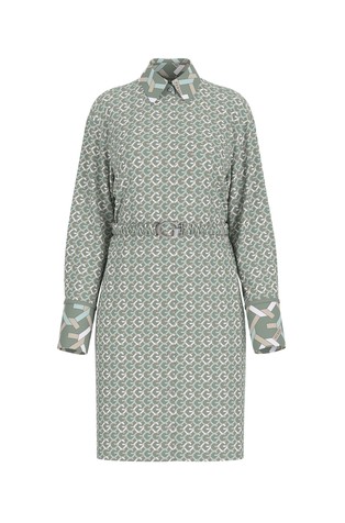 Mini košulja-haljina s uzorkom logotipa