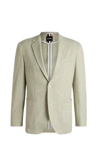 Regular fit sako od lana i pamuka