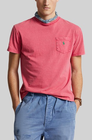 Classic fit majica kratkih rukava od pamuka i lana