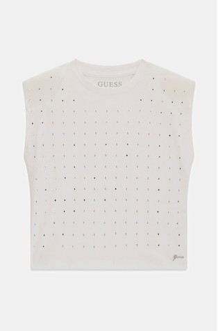 Majica bez rukava s ukrasnim kamenčićima