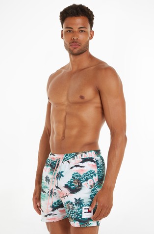 Heritage kupaće hlače s uzorkom i otiskom logotipa